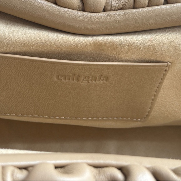 Cult Gaia Tan Shoulder Bag with Gold Chain - Picture 7 of 10